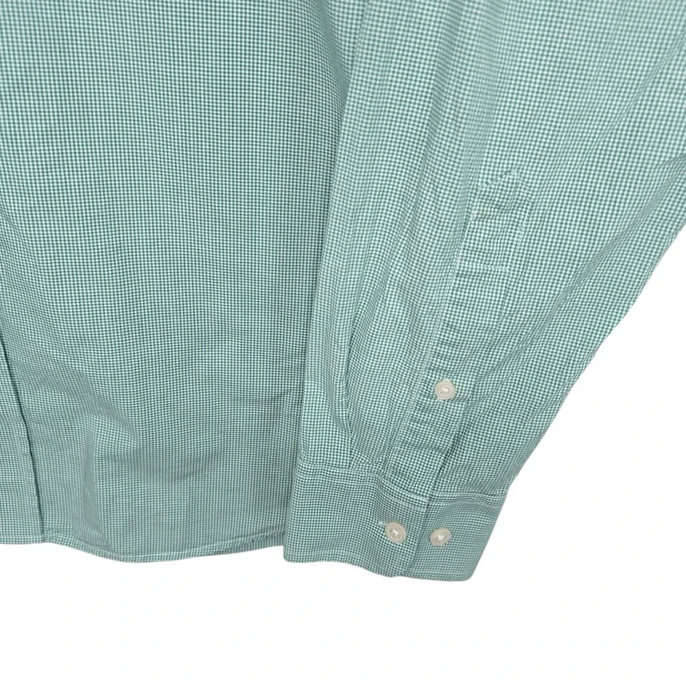 Banana Republic Shirt Mens Medium Green Button‎ Down Soft Wash Standard Fit